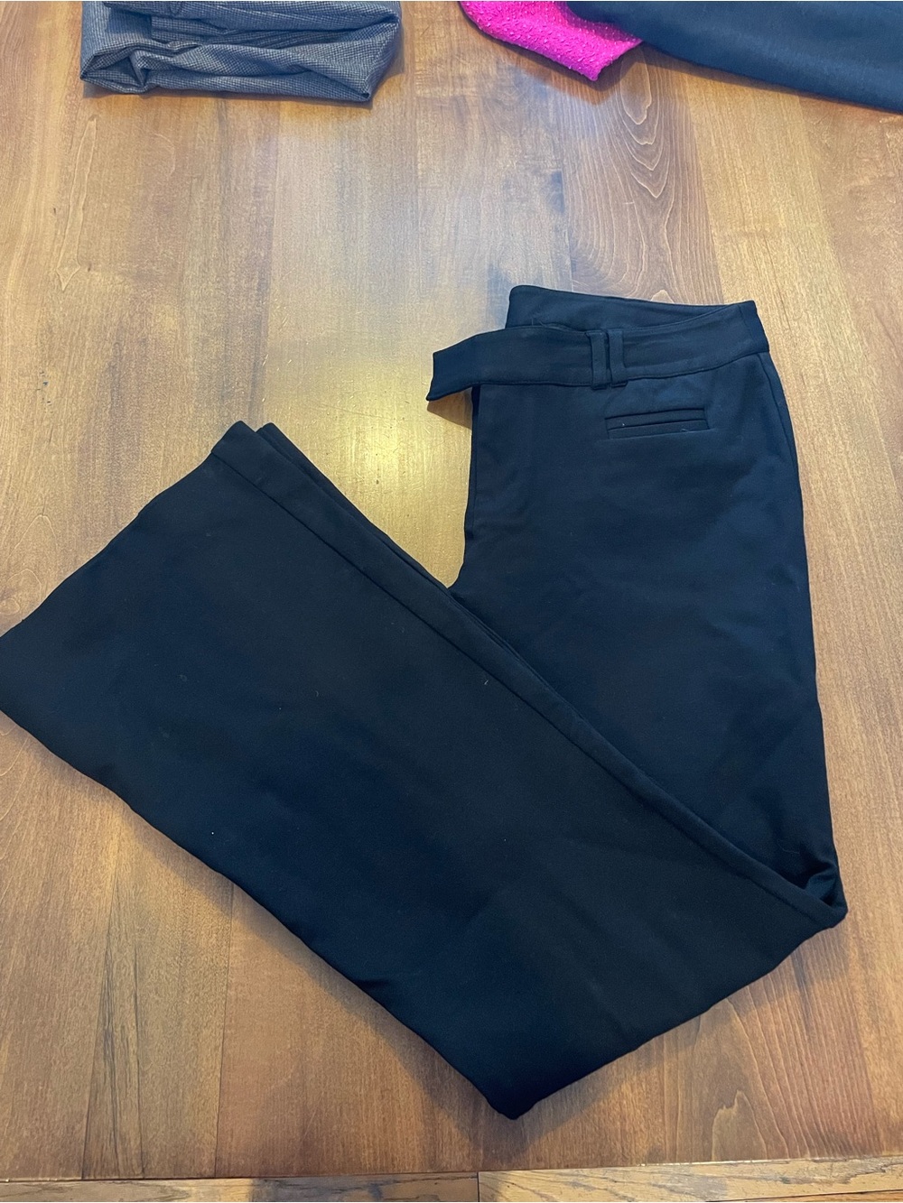 INC International Concepts Black Womes Dress Pants with Side Tab
